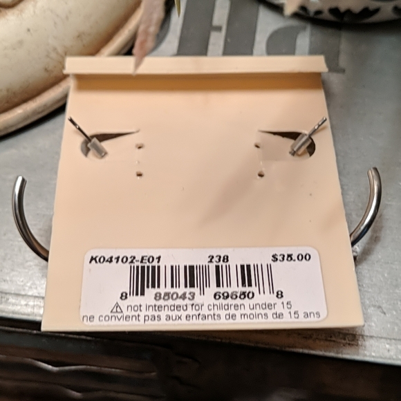 Kenneth Cole New York silver color earrings - Picture 3 of 3